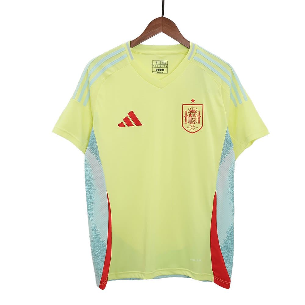 Men's Spain Away Replica Soccer Jersey EURO 2024