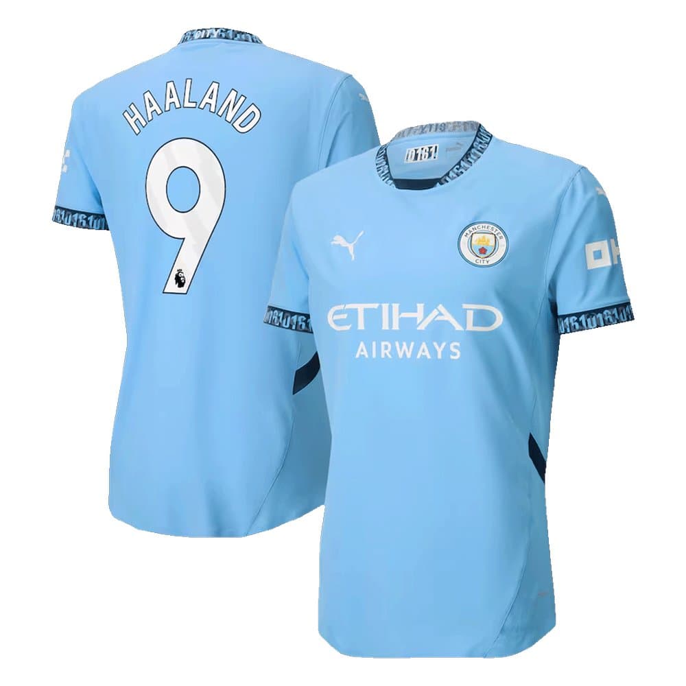 Men's HAALAND #9 Manchester City Home Authentic Jersey 2024/25