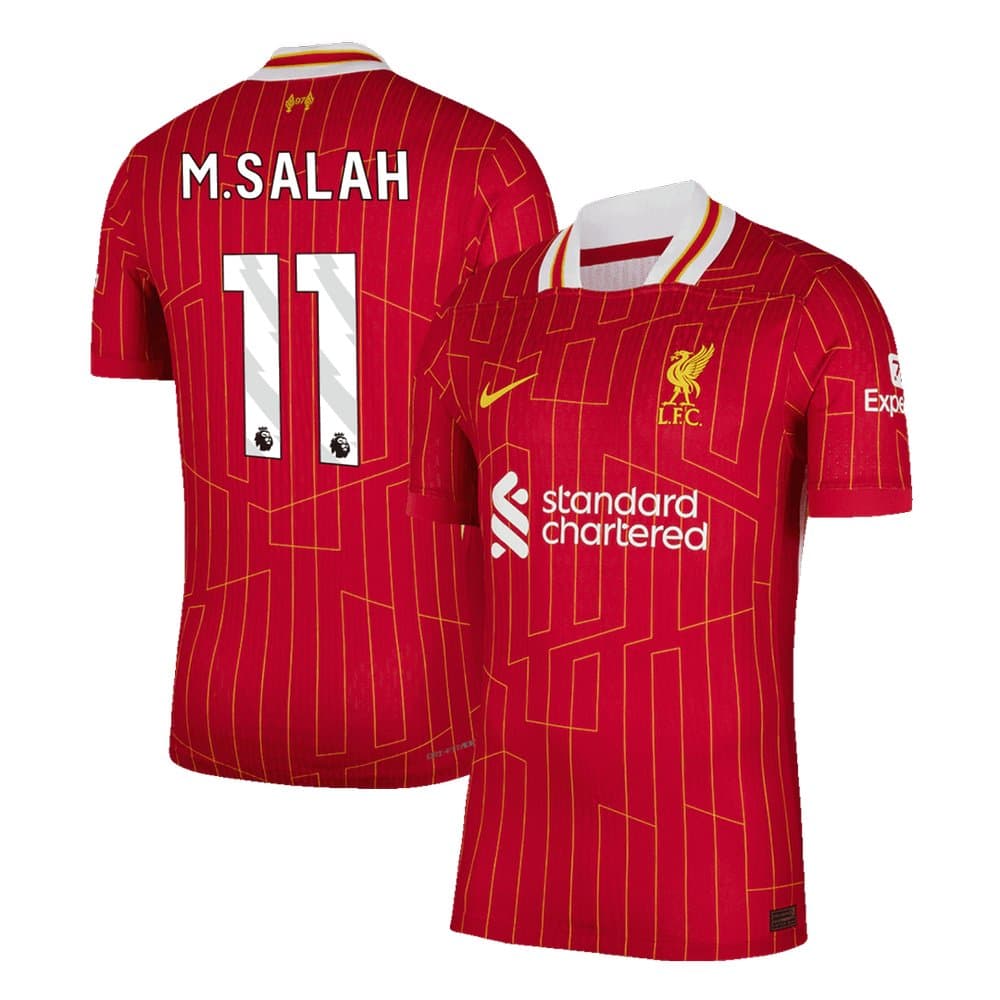 Men's M.SALAH #11 Liverpool Home Authentic Soccer Jersey 2024/25 Men's M.SALAH #11 Liverpool Home Authentic Soccer Jersey 2024/25