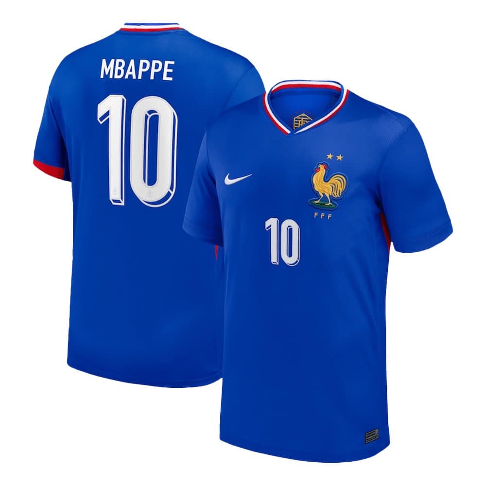 Men's MBAPPE #10 France Home Replica Soccer Jersey EURO 2024