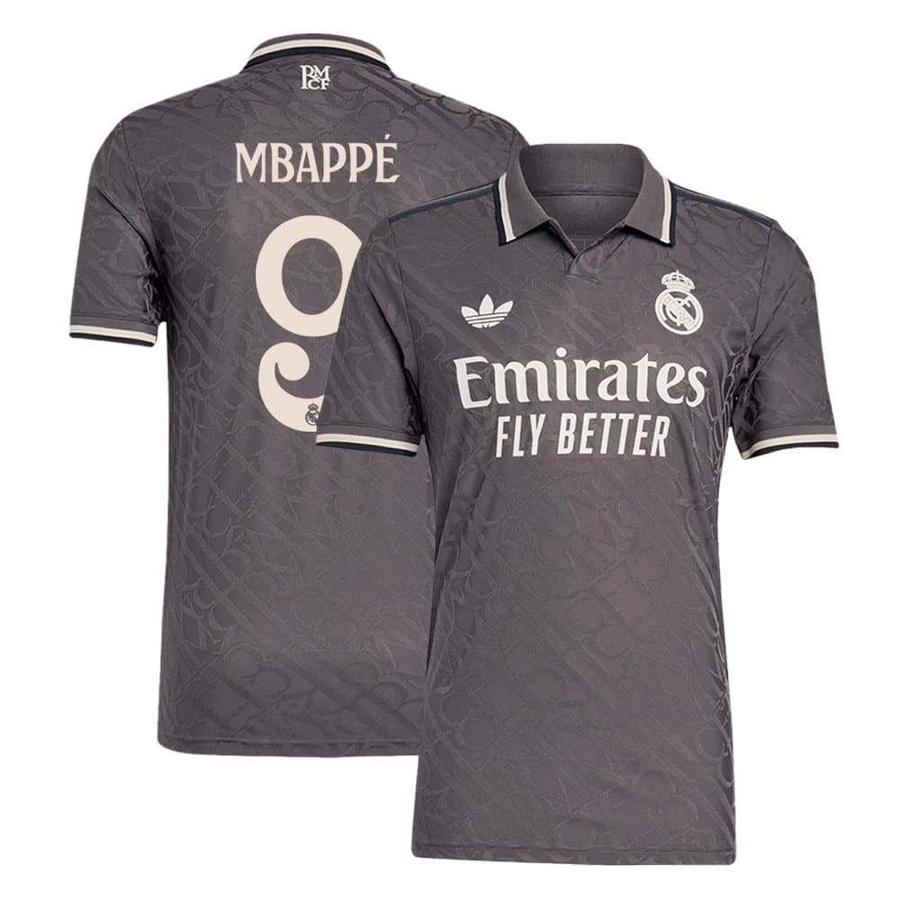 Men's MBAPPÉ #9 Real Madrid Third Away Authentic Soccer Jersey 2024/25