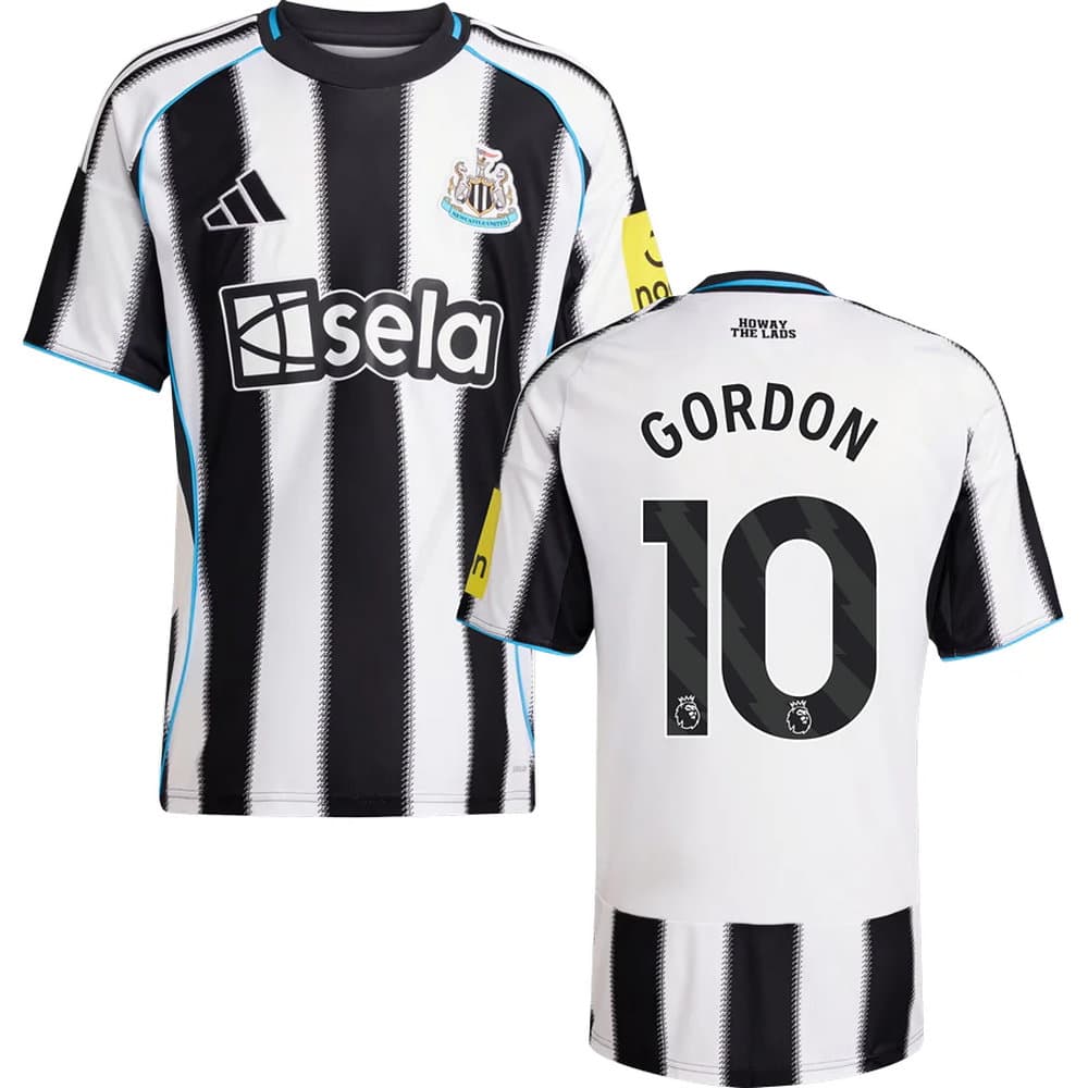 Men's GORDON #10 Newcastle United Home Replica Jersey 2025/26