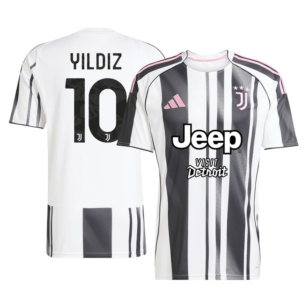 Men's YILDIZ #10 Juventus Home Replica Soccer Jersey 2025/26 Men's YILDIZ #10 Juventus Home Replica Soccer Jersey 2025/26