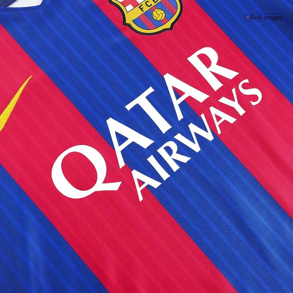 Men's Barcelona Home Retro Soccer Jersey 2016/17