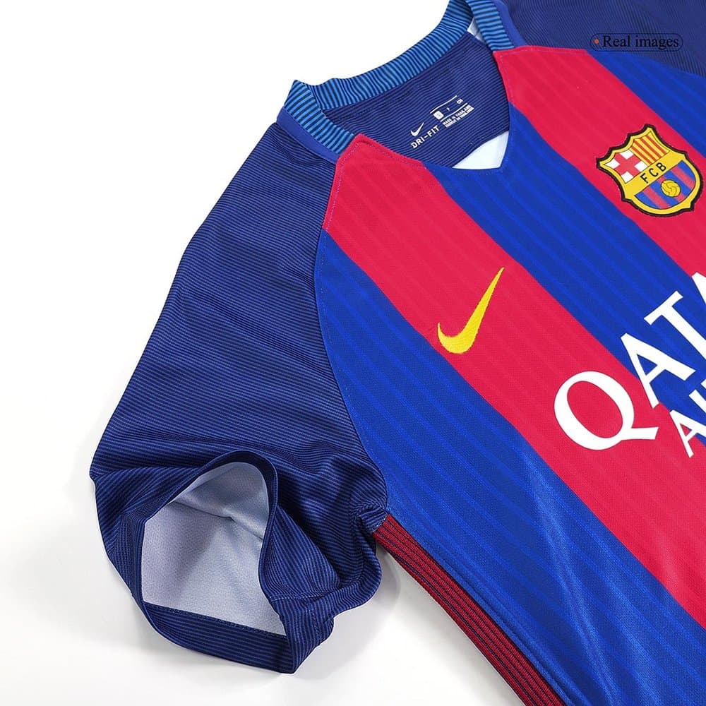 Men's Barcelona Home Retro Soccer Jersey 2016/17