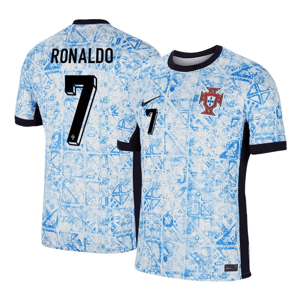 Men's RONALDO #7 Portugal Away Replica Soccer Jersey EURO 2024