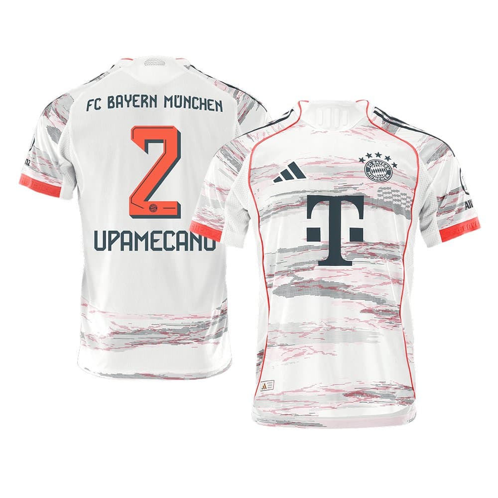 Men's UPAMECANO #2 Bayern Munich Away Authentic Jersey 2025/26 Men's UPAMECANO #2 Bayern Munich Away Authentic Jersey 2025/26