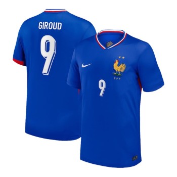 Men's GIROUD #9 France Home Replica Soccer Jersey EURO 2024