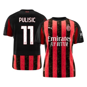 Men's PULISIC #11 AC Milan Home Replica Soccer Jersey 2025/26 Men's PULISIC #11 AC Milan Home Replica Soccer Jersey 2025/26
