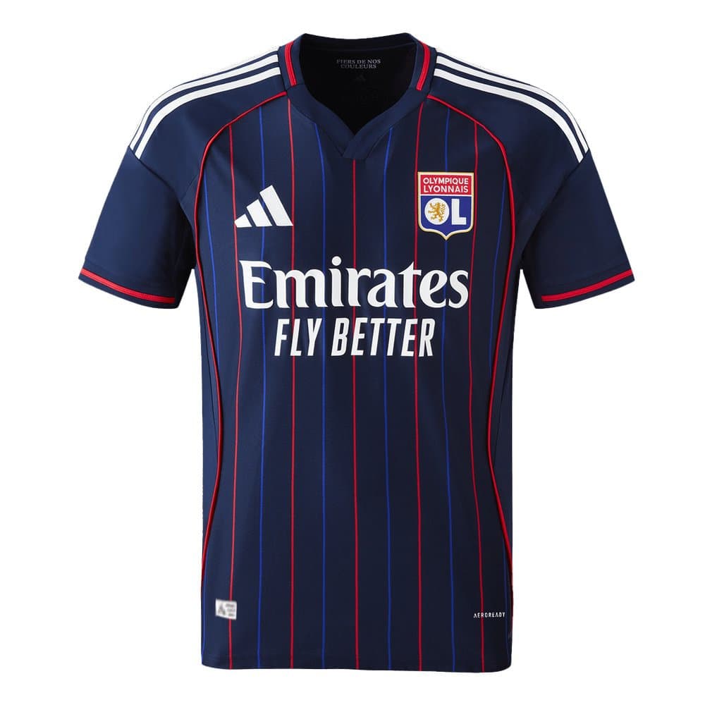 Men's Olympique Lyonnais Away Authentic Soccer Jersey 2025/26 Men's Olympique Lyonnais Away Authentic Soccer Jersey 2025/26