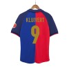 Men's KLUIVERT #9 Barcelona Home Retro Soccer Jersey 1999/00