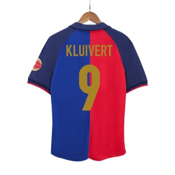Men's KLUIVERT #9 Barcelona Home Retro Soccer Jersey 1999/00 Men's KLUIVERT #9 Barcelona Home Retro Soccer Jersey 1999/00