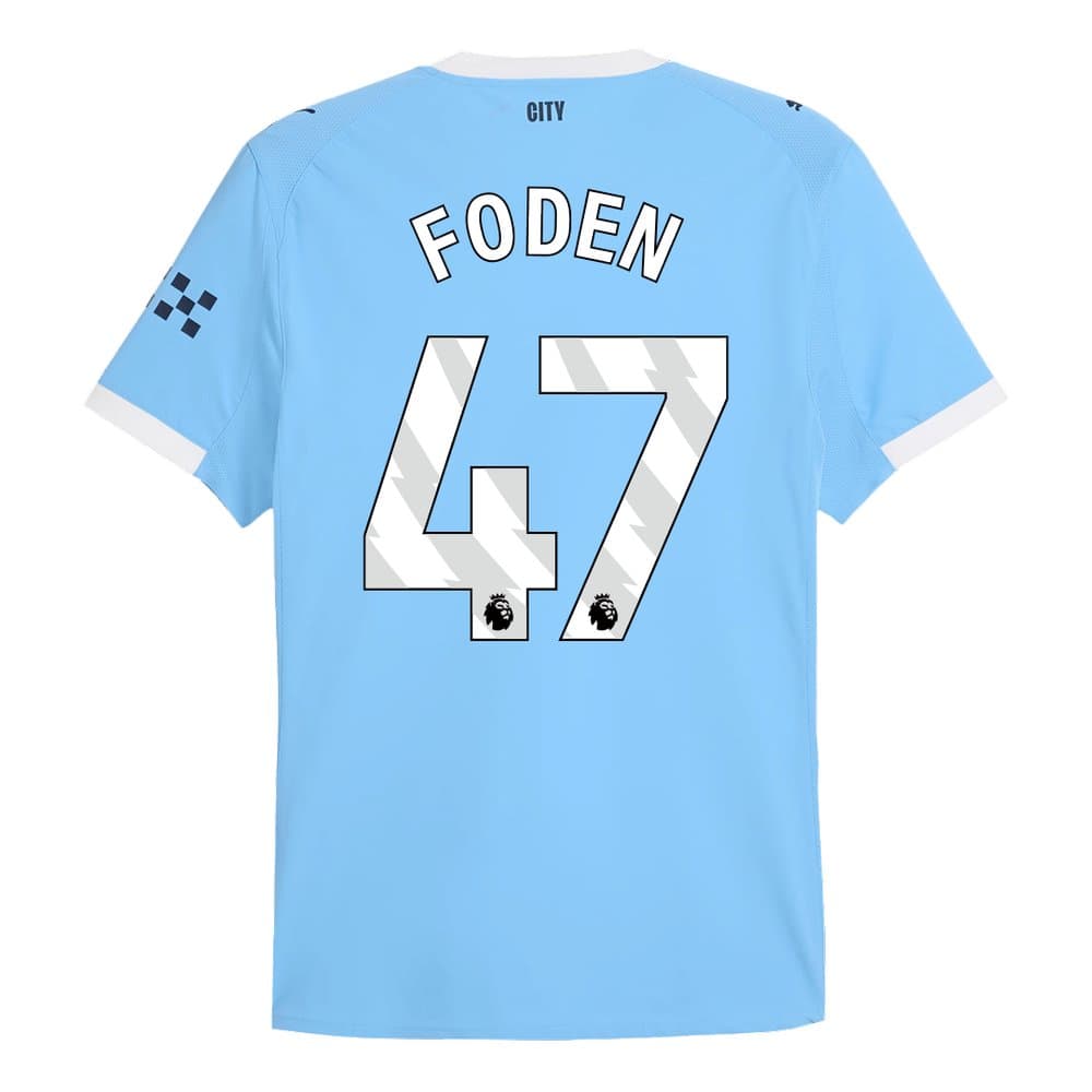 Men's FODEN #47 Manchester City Home Authentic Jersey 2025/26