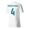 Men's SERGIO RAMOS #4 Real Madrid Home Retro Soccer Jersey 2017/18