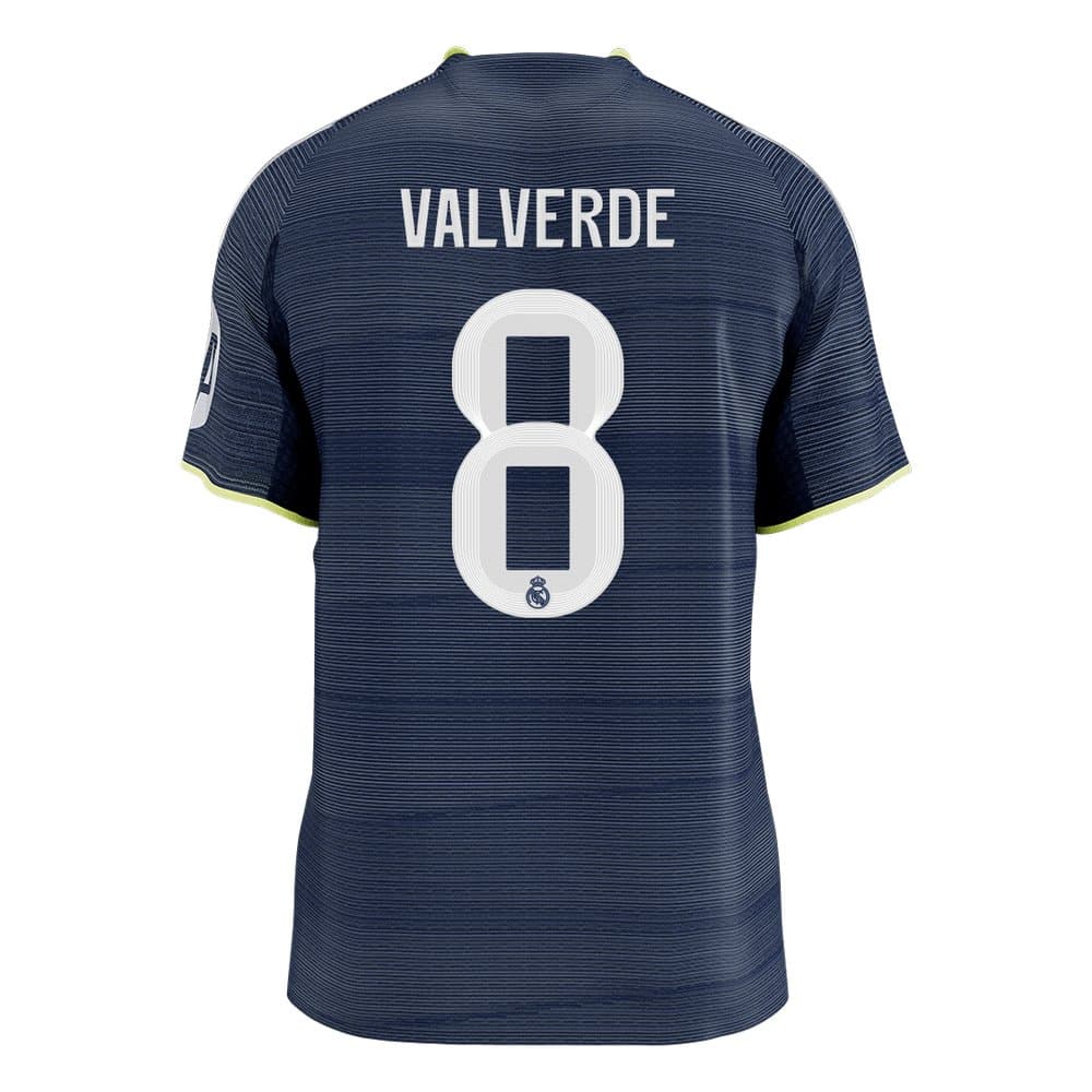 Men's VALVERDE #8 Real Madrid Away Authentic Soccer Jersey 2025/26