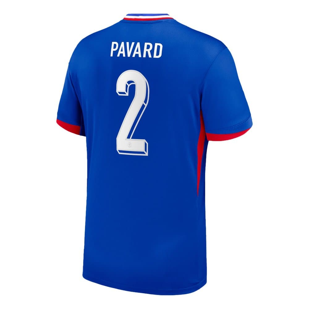 Men's PAVARD #2 France Home Replica Soccer Jersey 2024