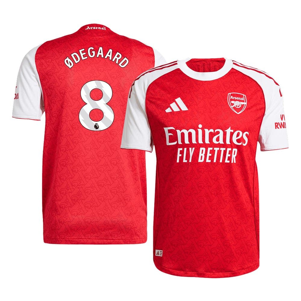 Men's ØDEGAARD #8 Arsenal Home Authentic Jersey 2025/26 Men's ØDEGAARD #8 Arsenal Home Authentic Jersey 2025/26