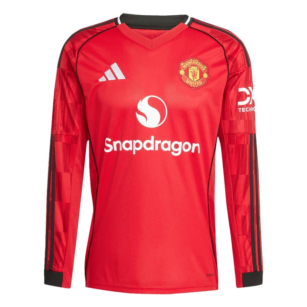 Men's Manchester United Home Long Sleeve Jersey 2025/26 Men's Manchester United Home Long Sleeve Jersey 2025/26