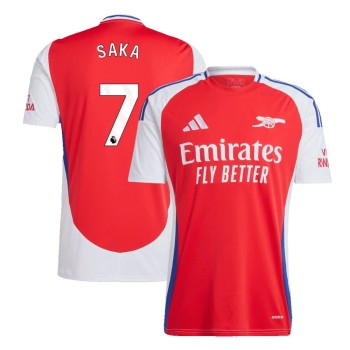 Men's SAKA #7 Arsenal Home Replica Soccer Jersey 2024/25
