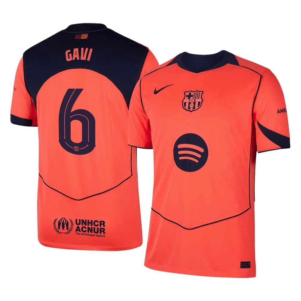 Men's GAVI #6 Barcelona Third Away Replica Soccer Jersey -UCL 2025/26 Men's GAVI #6 Barcelona Third Away Replica Soccer Jersey -UCL 2025/26