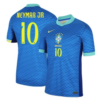 Men's NEYMAR JR #10 Brazil Away Replica Soccer Jersey 2024