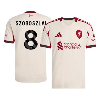 Men's SZOBOSZLAI #8 Liverpool Away Replica Soccer Jersey 2025/26