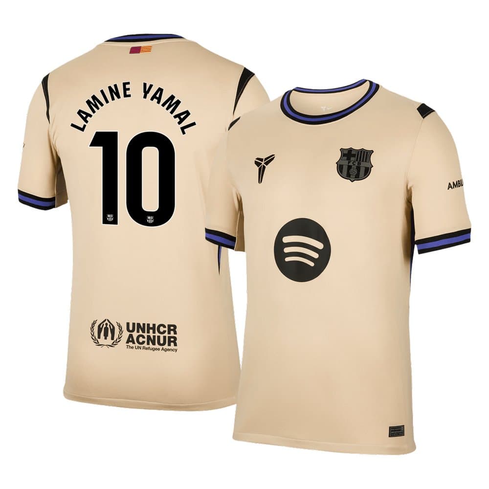 Men's LAMINE YAMAL #10 Barcelona Away Replica Soccer Jersey 2025/26