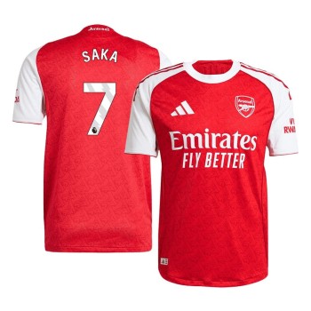 Men's SAKA #7 Arsenal Home Authentic Jersey 2025/26