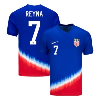 Men's REYNA #7 USA Away Replica Soccer Jersey Copa America 2024 Men's REYNA #7 USA Away Replica Soccer Jersey Copa America 2024