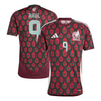Men's RAÚL #9 Mexico Home Replica Soccer Jersey Copa America 2024