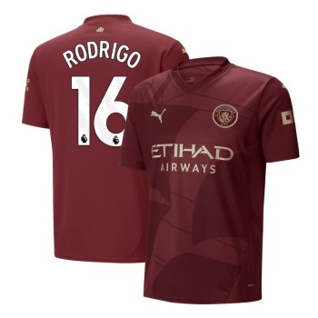Men's RODRIGO #16 Manchester City Third Away Replica Soccer Jersey 2024/25
