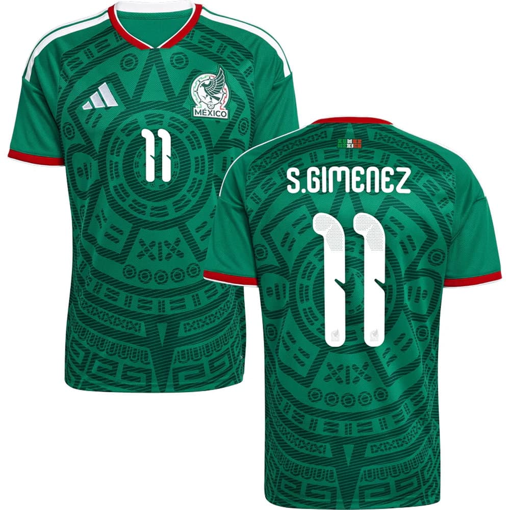 Kid's S.GIMENEZ #11 Mexico Home Replica Jersey World Cup 2026