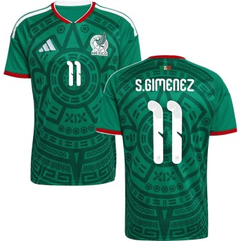 Kid's S.GIMENEZ #11 Mexico Home Replica Jersey World Cup 2026