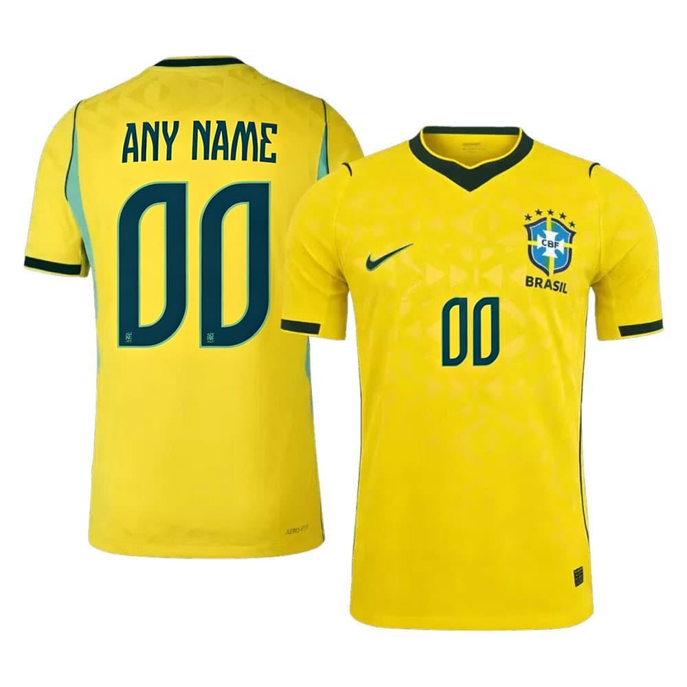 Kid's Brazil Home Authentic Custom Jersey World Cup 2026