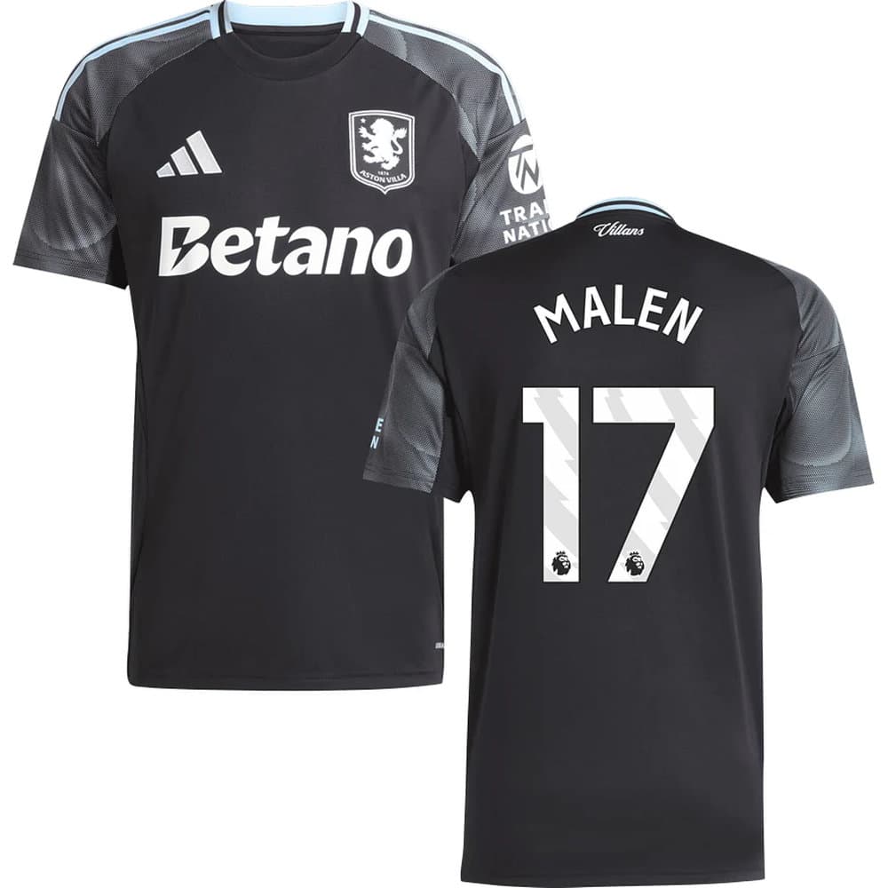 Kid's MALEN #17 Aston Villa Away Replica Jersey 2025/26