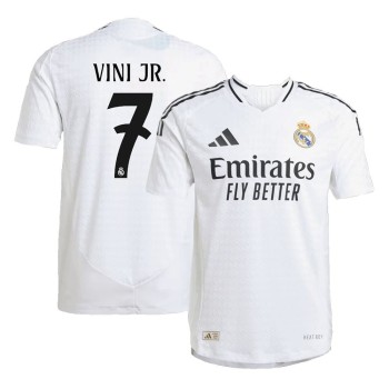 Men's VINI JR. #7 Real Madrid Home Authentic Soccer Jersey 2024/25 Men's VINI JR. #7 Real Madrid Home Authentic Soccer Jersey 2024/25