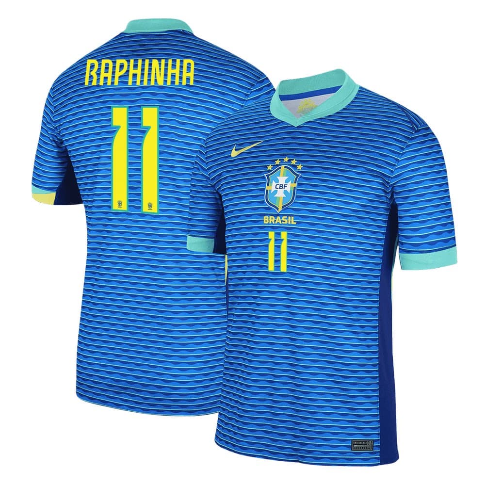 Men's RAPHINHA #11 Brazil Away Replica Soccer Jersey Copa America 2024 Men's RAPHINHA #11 Brazil Away Replica Soccer Jersey Copa America 2024