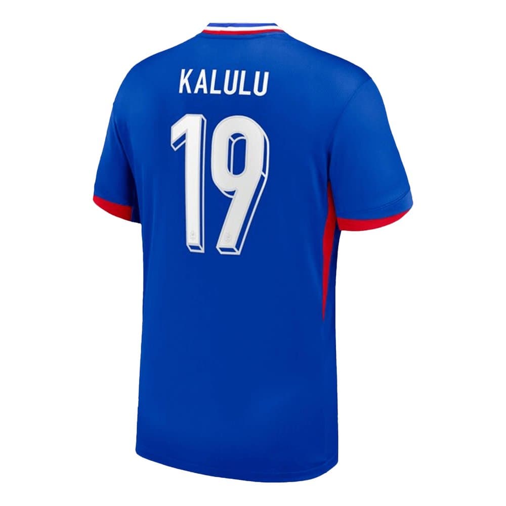 Men's KALULU #19 France Home Replica Soccer Jersey 2024 Men's KALULU #19 France Home Replica Soccer Jersey 2024