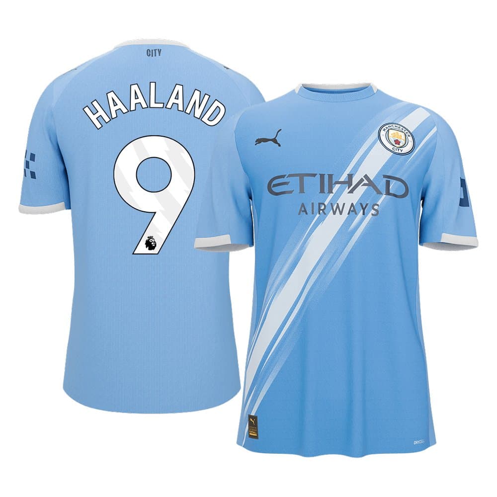 Men's HAALAND #9 Manchester City Home Replica Soccer Jersey 2025/26 Men's HAALAND #9 Manchester City Home Replica Soccer Jersey 2025/26