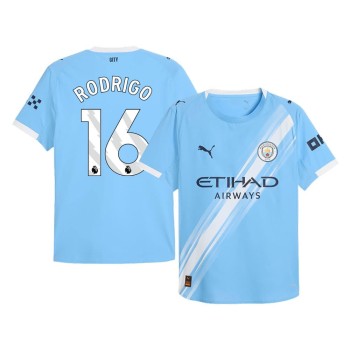 Men's RODRIGO #16 Manchester City Home Authentic Jersey 2025/26
