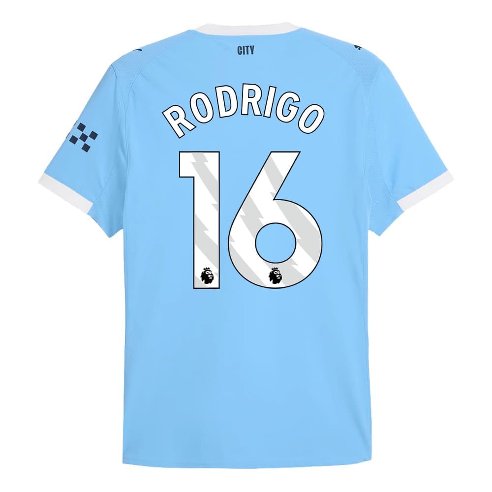 Men's RODRIGO #16 Manchester City Home Authentic Jersey 2025/26