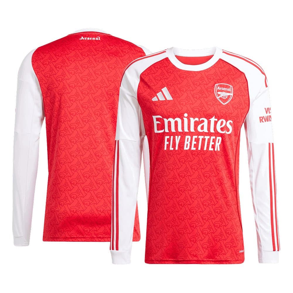 Men's Arsenal Home Long Sleeve Jersey 2025/26 Men's Arsenal Home Long Sleeve Jersey 2025/26