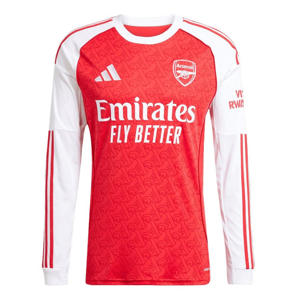Men's Arsenal Home Long Sleeve Jersey 2025/26 Men's Arsenal Home Long Sleeve Jersey 2025/26