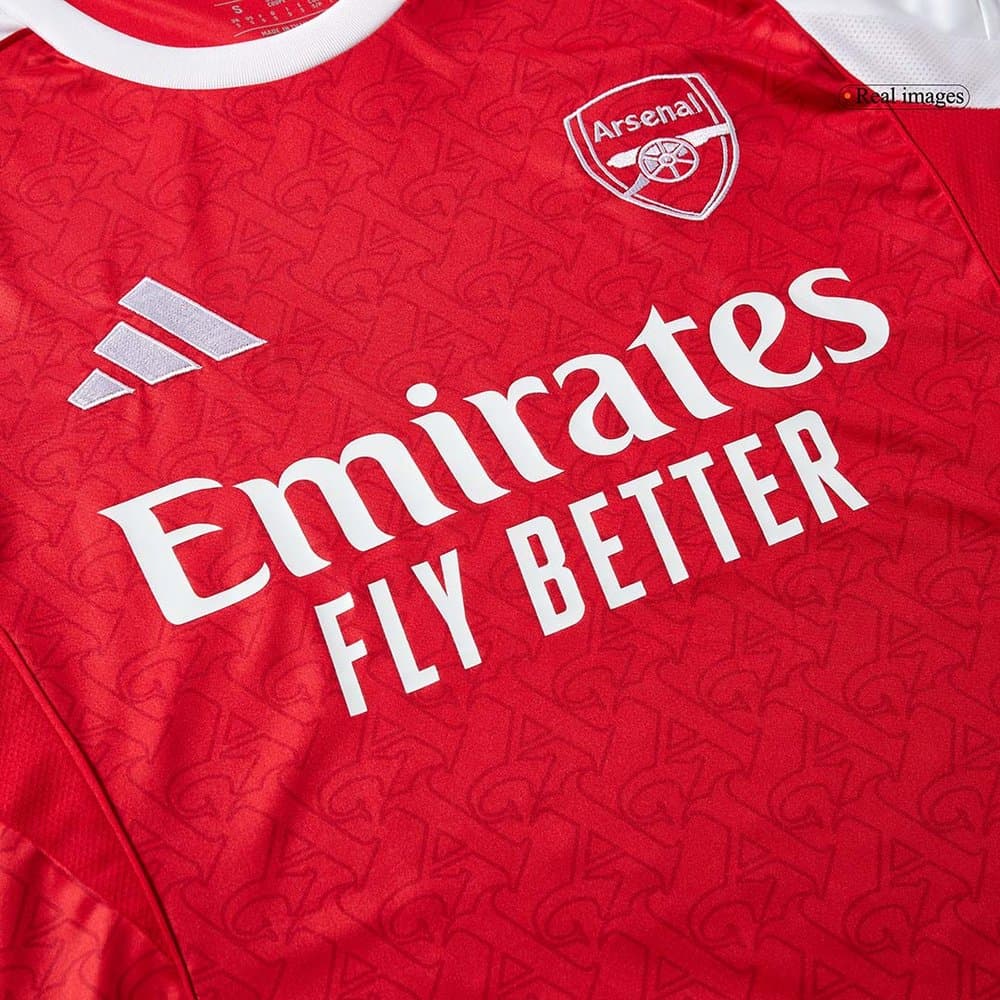 Men's Arsenal Home Long Sleeve Jersey 2025/26 Men's Arsenal Home Long Sleeve Jersey 2025/26