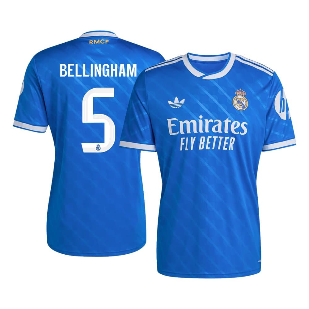Men's BELLINGHAM #5 Real Madrid Third Away Replica Soccer Jersey 2025/26