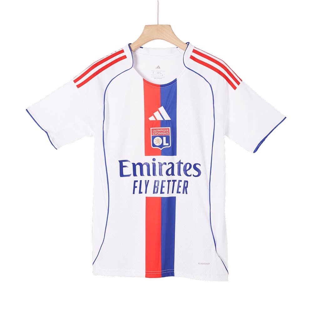 Men's Olympique Lyonnais Home Replica Soccer Jersey 2025/26 Men's Olympique Lyonnais Home Replica Soccer Jersey 2025/26