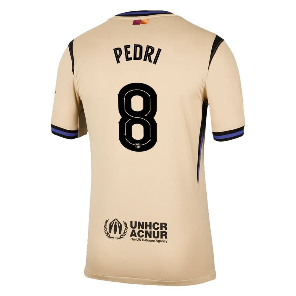 Men's PEDRI #8 Barcelona Away Replica Soccer Jersey -UCL 2025/26