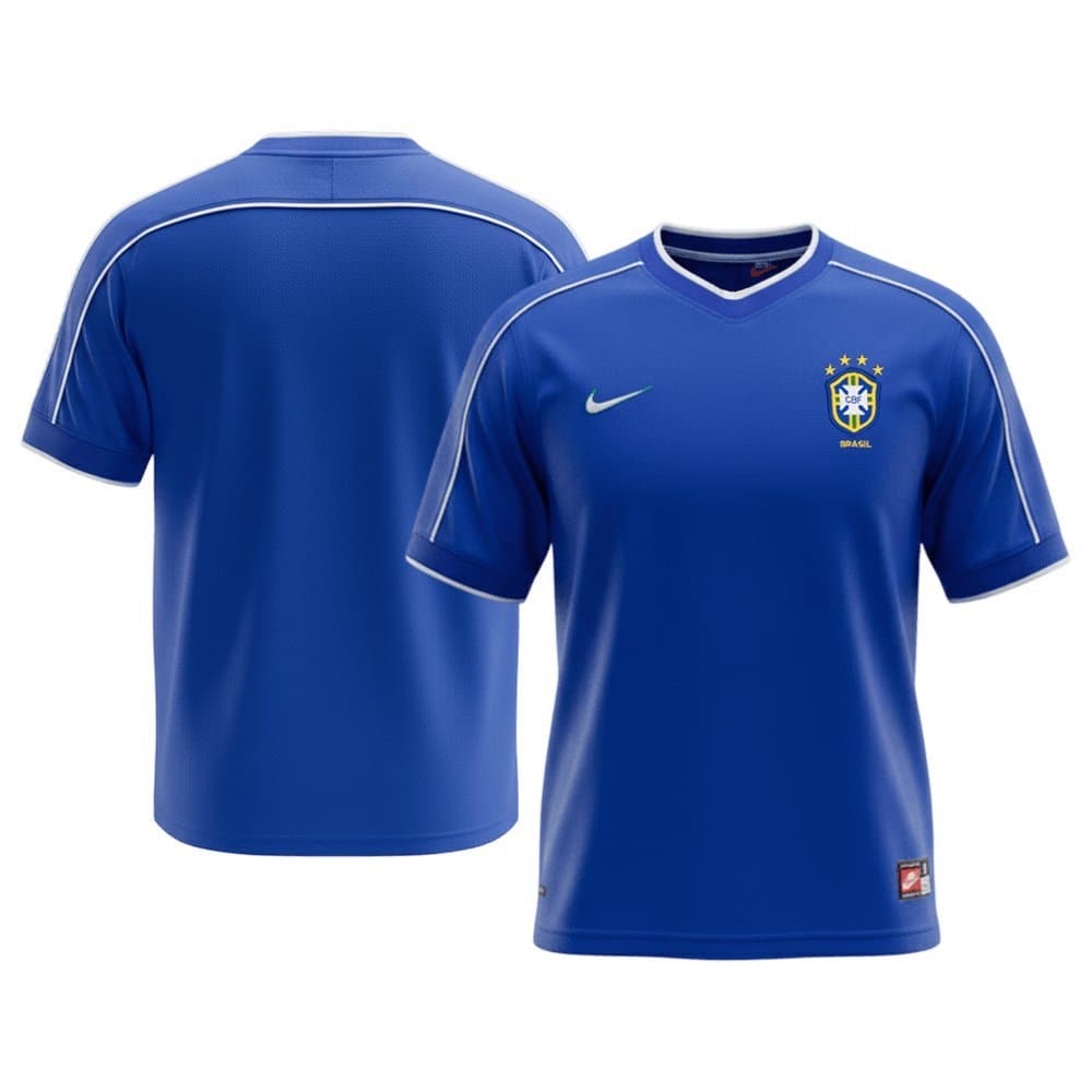 Men's Brazil Away Retro Soccer Jersey 1998