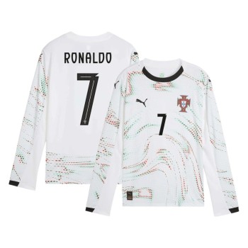 Men's RONALDO #7 Portugal Away Long Sleeve Soccer Jersey 2025