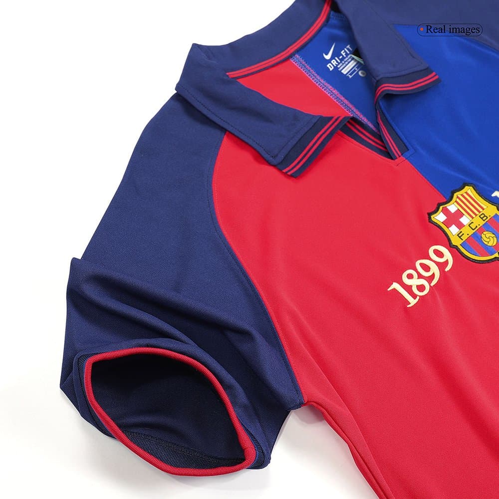Men's RIVALDO #11 Barcelona Home Retro Soccer Jersey 1999/00 Men's RIVALDO #11 Barcelona Home Retro Soccer Jersey 1999/00